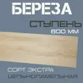 Ступень деревянная для лестниц из массива березы 40х300х800мм. сорт Экстра (3шт.)