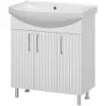 Тумба под раковину Misty Изео, напольная, белая, 70x72x36 см