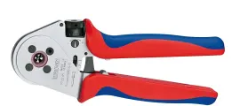Пресс клещи KNIPEX для тетрагональной опрессовки точеных контактов, с локатором, 0.14-6.0 кв. мм. , max d. 7.5 мм