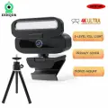 EXHQDR 4K веб-камера с крышкой для конфиденциальности, 3 уровня подсветки, USB, микрофон с шумоподавлением