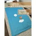 Одеяло детское для новорожденного в кроватку Moms 70х100 польский 100% хлопок сатин всесезонное стеганое гипоаллергенное декоративные аппликации мышонок Альполюкс 100 г/м2