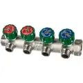Коллектор регулируемый FAR 1ВН на 4 отвода 1/2Н, с плоским уплотнением, FK 3824 112TP