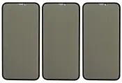Защитное стекло антишпион для Apple iPhone 12, 12 Pro / комплект 3 шт для Айфон 12, айфон 12 про / 9D на весь экран