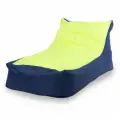 Кресло-мешок Мир Пуффов «Кушетка» Синий-лайм, cъемный водоотталкивающий чехол,
