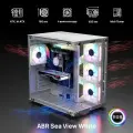 Компьютерный корпус ABR Sea View White (1*USB Type-C, 2*USB 2.0, HD Audio, 4xRGB Fan, ATX, Micro-ATX)