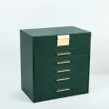 Стеллаж для хранения ювелирных изделий, 6 ярусов, 5 ящиков, зеркало для макияжа