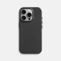 Чехол для iPhone 16 Pro MOFT Snap Phone Case Jet Black Leather