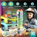 Гоночный автотрек с машинками WiMi, парковка с лифтом, гараж