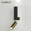 Бра / Настенный светильник Pitch Eurosvet 40020/1 LED, с поворотным плафоном, цвет черный/латунь