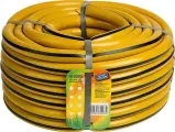 Шланг Поливочный 3/4 Дюйма, 25 М, Армированный, 3-Х Слойный Гидроагрегат Желтый С Черной Полосой