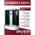 Душевая кабина с гидромасажем RIVER DUNAY 120/90/24 ТН L, (120х90х210 см), средний поддон, стекло тонированное
