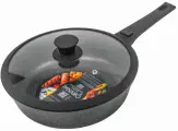 Сковорода Panairo Expa induction, 24 см, c крышкой и съемной ручкой, индукция (Exp-24-G-S-K. sill-I)