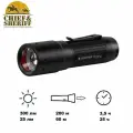 Фонарь LED Lenser P6, ручной, влагозащищенный, светодиоды, 300м, черный