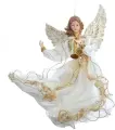 Елочная игрушка Ангел Айвори - Светлый лик Рождества 30 см, подвеска, Kurts Adler, J6064