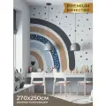 Радуга половинка Индиго / Декор для детской комнаты - интерьерные наклейки на стену