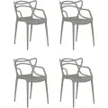 Набор 4 шт. Стул обеденный DOBRIN MASTERS, LMZL-PP601, светло-серый (GR-01)