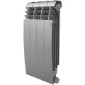 Радиатор секционный биметаллический Royal Thermo BiLiner 500 x4 подключение универсальное боковое Silver Satin