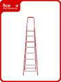 Стремянка Новая Высота сталь/алюминий, 8 ступеней, красная 1130108-033