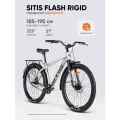 Велосипед городской SITIS FLASH Regid 1SP 27,5 (2025) White-Black для взрослых на рост 185-195 см, стальная рама
