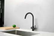 Смеситель для кухни с подключением фильтра питьевой воды, HAIBA, черный
