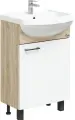 Тумба с раковиной дуб сонома/белый матовый 52 см разборная Onika Эко 105209 + 1.3120.1. S00.11B.0
