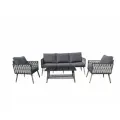 Набор садовой мебели, Комплект мебели Гранд , антрацит/серый, (стол+2кресла+диван)