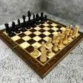 Шахматы Турнирные Складные Бук с утяжеленными фигурами, 37х18.5х4.5 см