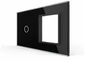 Рамка для сенсорных выключателей Livolo, двойная, 1 клавиша, 1 розетка (C7-C1/SR-12)