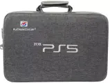 Сумка кейс для консоли PlayStation 5 и аксессуаров, противоударная, серая, 1 шт.