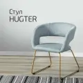 Стул для кухни премиум, стул кухонный Hugs Линк Светло-серый + Золото