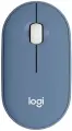 Мышь Logitech M350, оптическая, беспроводная, USB, голубой [910-006655]