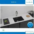 Мойка ALVEUS OMNI 30 GRANITAL DEEP BLACK-G90 550x450x198 с сифоном