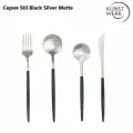 Набор столовых приборов Стил Блэк Сильвер Мэтт 6 персоны