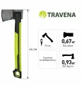 Топор TRAVENA с фиберглассовой рукояткой 0,67 кг