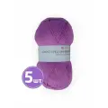 Пряжа детская, полушерсть Пехорка Pehorka Кроссбред Бразилии тонкая, шерсть мериносовая/акрил, цвет 389 светлая фиалка, 5 шт. по 100 г, 500 м