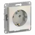 20 шт. Systeme Electric AtlasDesign Жемчуг, Розетка c заземлением, 16А, механизм, ATN000443