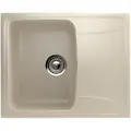 Каменная мойка для кухни врезная SURAGRAN S-26, 580*470мм, прямоугольная, цвет бежевый/Раковина для кухни
