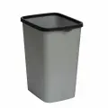 Ведро для мусора Violet Tandem, 20 л, с фиксатором, серый металлик/черный