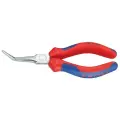 Knipex Длинногубцы, острые плоские гладкие губки 55 мм 45°, длина 160 мм, хром, 2-комп ручки KN-3125160