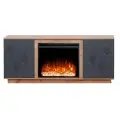 Камин электрический- тумба под ТВ (TV- тумба) с очагом Pulsar 23 в цвете дуб табачный фасад графит