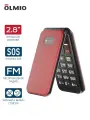 Кнопочный мобильный телефон-раскладушка Olmio F19 Red (красный)