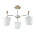 Люстра потолочная, светильник ясенсвет Дэла 635015003, 3*60W E27 2700К, цвет: белый, хром