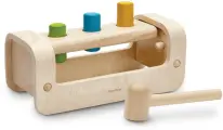Забивалка Plan Toys «Молоток и цилиндры», деревянная, разноцветная, 5397