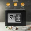 Сейф для денег и документов электронный с кодовым замком и аварийным ключом мебельный для дома или офиса