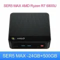 Мини-компьютер Beelink SER5 MAX, AMD Ryzen R7 6800U, 24 Gb, 500 Gb SSD, Черный