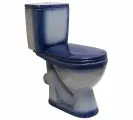 Унитаз компакт напольный лира в комплекте с бачком, арматурой, сиденьем, синий