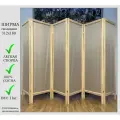 Ширма бежевая 6 створок, ширина 312 см высота 180 см, складная