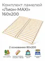 Усиленные ламели Лион - MAXI, 160х190 см. (реечное дно для кровати Икеа, кроватное основание 1600, ламели на ленте, ортопедическое основание под матрас)