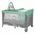 Детская кровать манеж игровой Lionelo Flower для новорожденных с пеленальным столиком