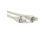 Патч-корд FTP 6A категории 2м Hyperline PC-LPM-STP-RJ45-RJ45-C6a-2M-LSZH-GY экранированный серый